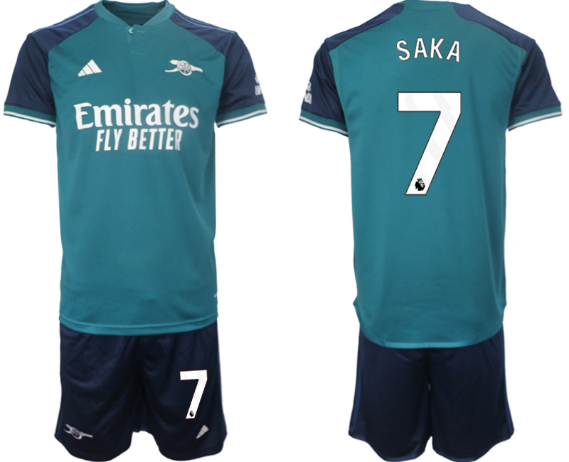 Arsenal 2nd away 7# SAKA 2023-24 suit Soccer Jerseys