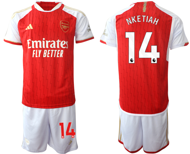 Arsenal home 14# NKETIAH 2023-24 suit Soccer Jerseys