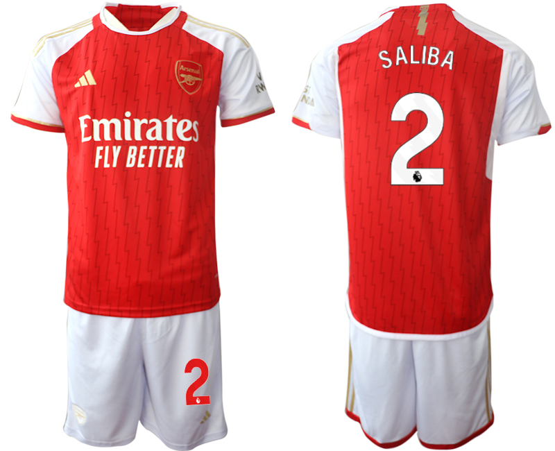 Arsenal home 2# SALIBA 2023-24 suit Soccer Jerseys