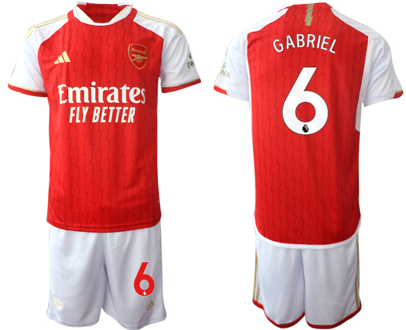 Arsenal home 6# GABRIEL 2023-24 suit Soccer Jerseys