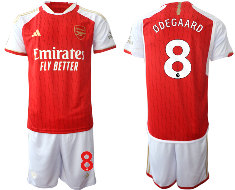 Arsenal home 8# ODEGAARD 2023-24 suit Soccer Jerseys