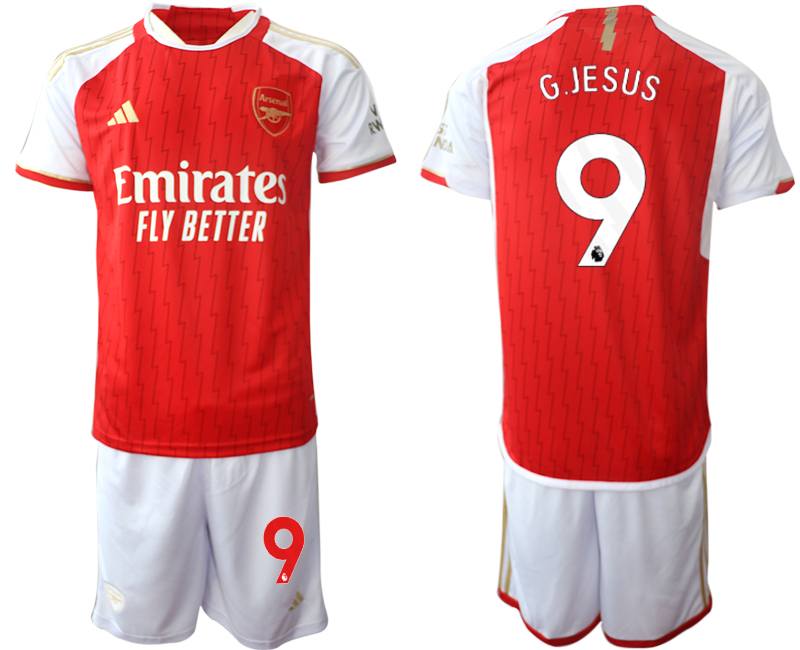 Arsenal home 9# G.JESUS 2023-24 suit Soccer Jerseys