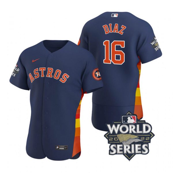 Astros 16 Aledmys Diaz Navy Nike 2022 World Series Flexbase Jersey