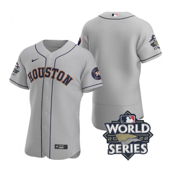 Astros Blank Gray Nike 2022 World Series Flexbase Jersey