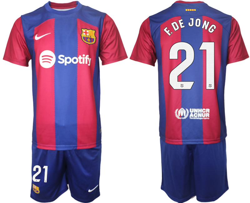 Barcelona home 21# F.DE JONG 2023-24 Suite Soccer jerseys