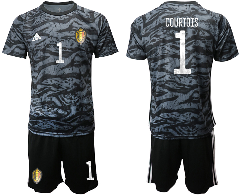 Belgium-1-COURTOIS-Black-Goalkeeper-UEFA-Euro-2020-Soccer-Jersey