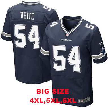 Big Size Dallas Cowboys #54 Randy White Navy Blue Retired Player NFL Nike Game 4XL 5XL 6XL Jersey