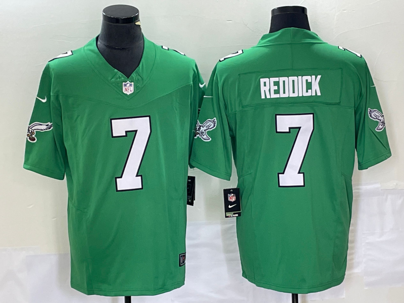 Big Size Men's Philadelphia Eagles #7 Haason Reddick Green 2023 FUSE Vapor Limited Throwback Stitched Jersey