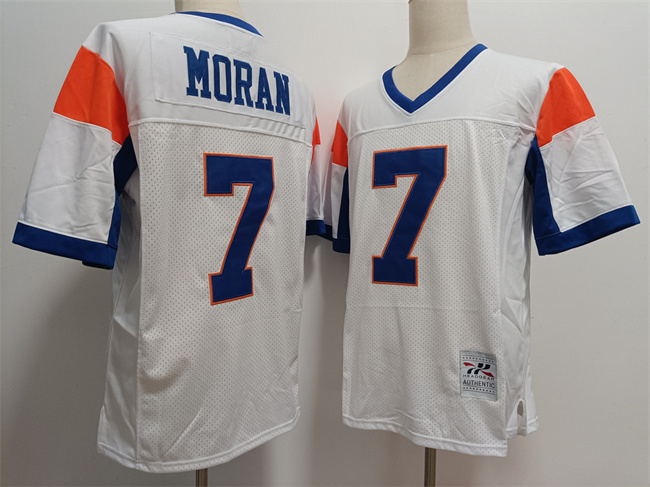 Blue Mountain State #7 Alex Moran White Stitched Football Jersey