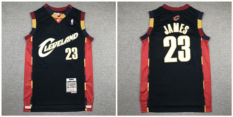 Cavaliers 23 Lebron James Black 2008-09 Hardwood Classics Jersey