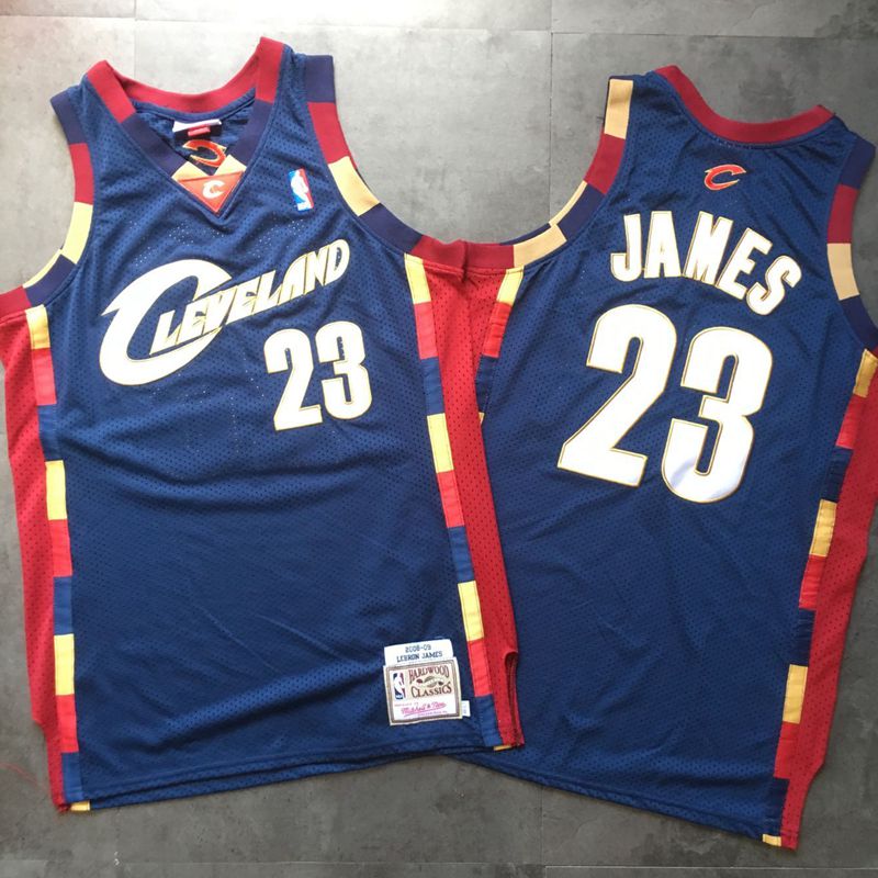 Cavaliers 23 Lebron James Navy 2008-09 Hardwood Classics Jersey