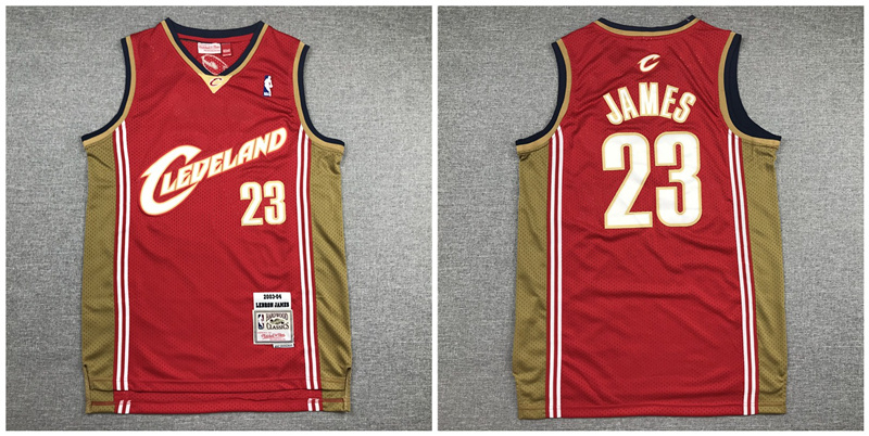 Cavaliers 23 Lebron James Red 2003-04 Hardwood Classics Jersey