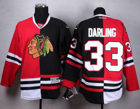 Chicago Blackhawks #33 Scott Darling Red Black Two Tone Jersey