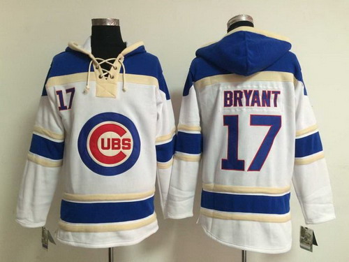 Chicago Cubs #17 Kris Bryant White Hoody