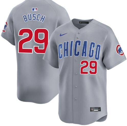 Chicago Cubs Michael Busch #29 Nike Men's Gray Road MLB Limited Jersey