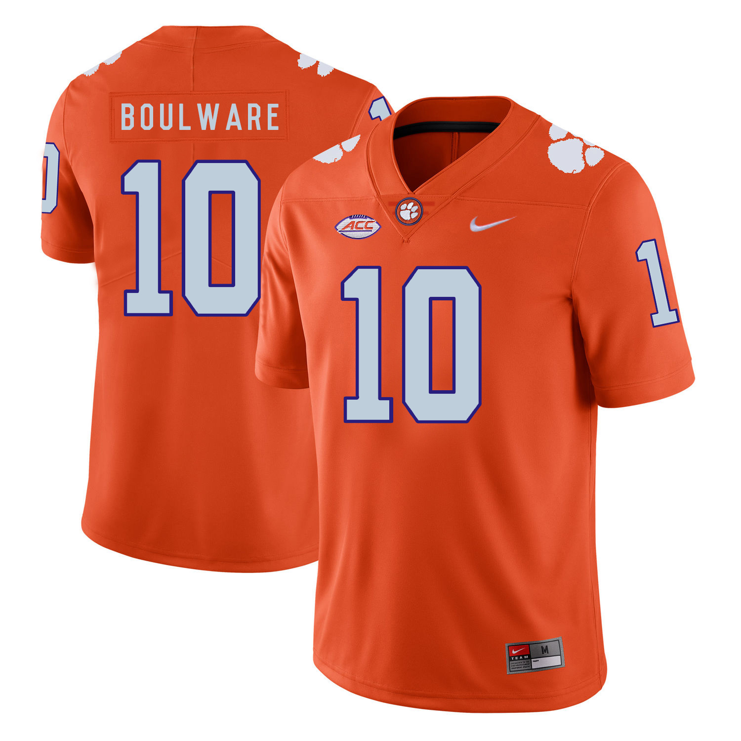 Clemson Tigers 10 Ben Boulware Orange Nike College Football Jersey