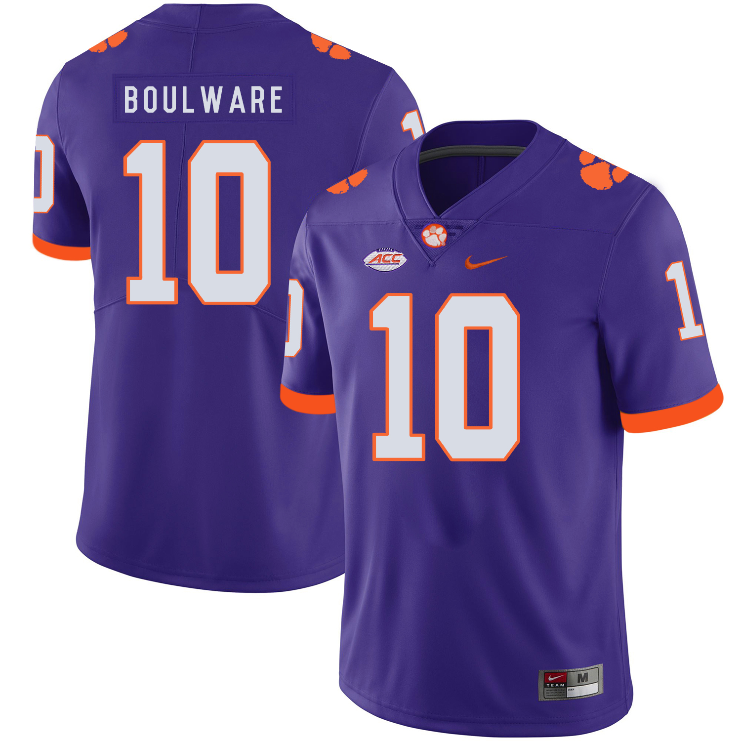 Clemson Tigers 10 Ben Boulware Purple Nike College Football Jersey