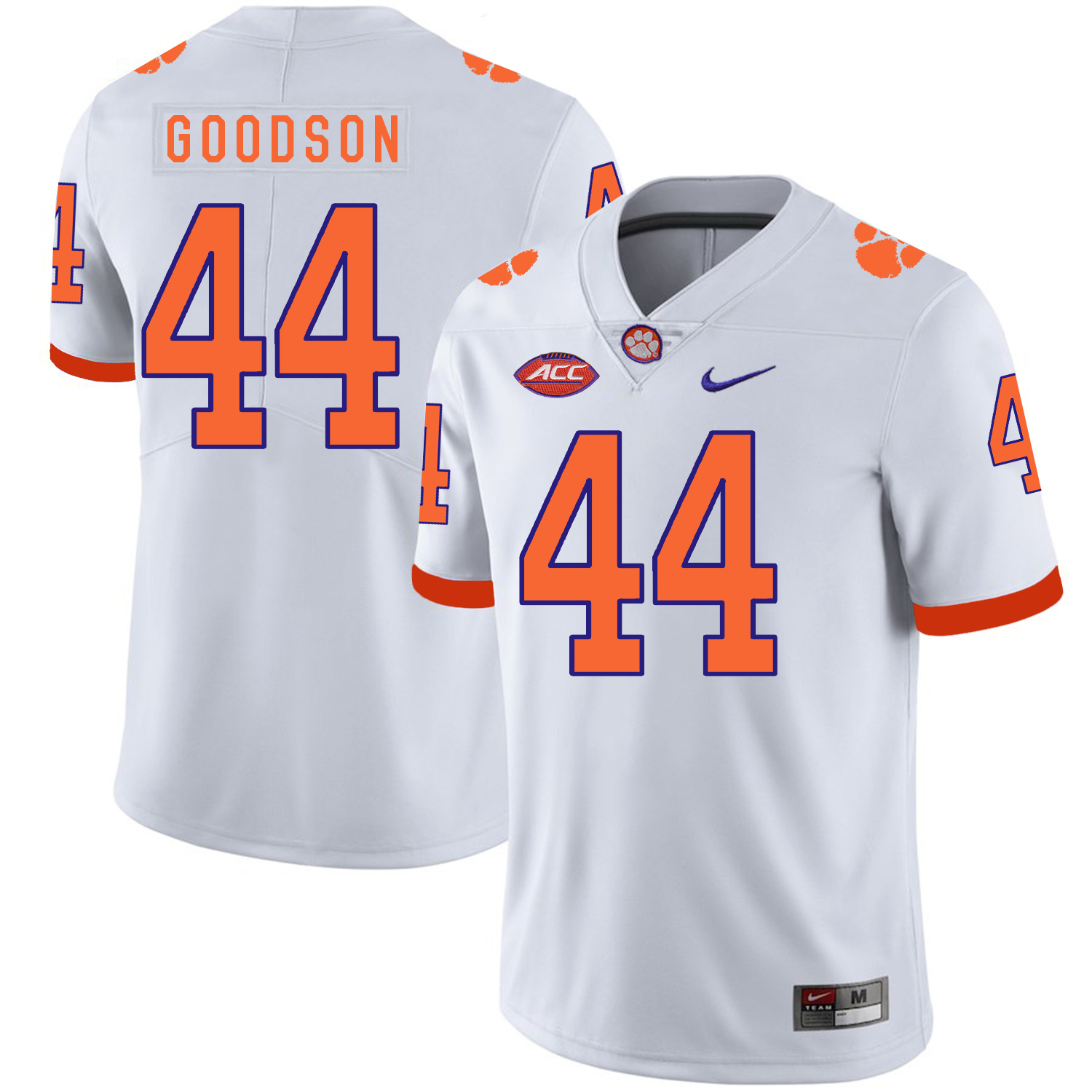 Clemson Tigers 44 B.J. Goodson White Nike College Football Jersey