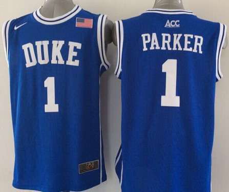 Duke Blue Devils #1 Jabari Parker 2015 Blue Round Collar Jersey