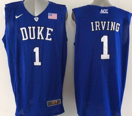 Duke Blue Devils #1 Kyrie Irving Blue Jersey