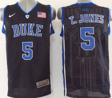 Duke Blue Devils #5 Tyus Jones Black Jersey