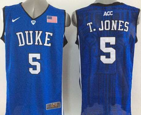 Duke Blue Devils #5 Tyus Jones Blue Jersey