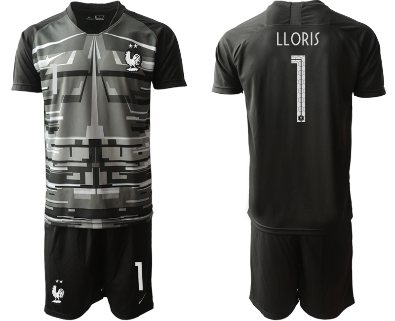 France-1-LLORIS-Black-Goalkeeper-UEFA-Euro-2020-Soccer-Jersey