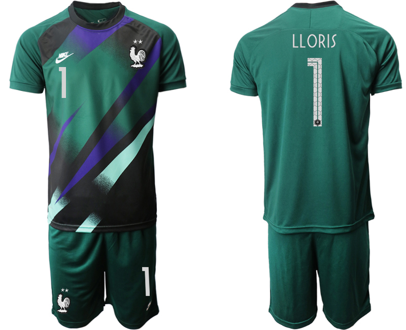 France-1-LLORIS-Green-Goalkeeper-UEFA-Euro-2020-Soccer-Jersey