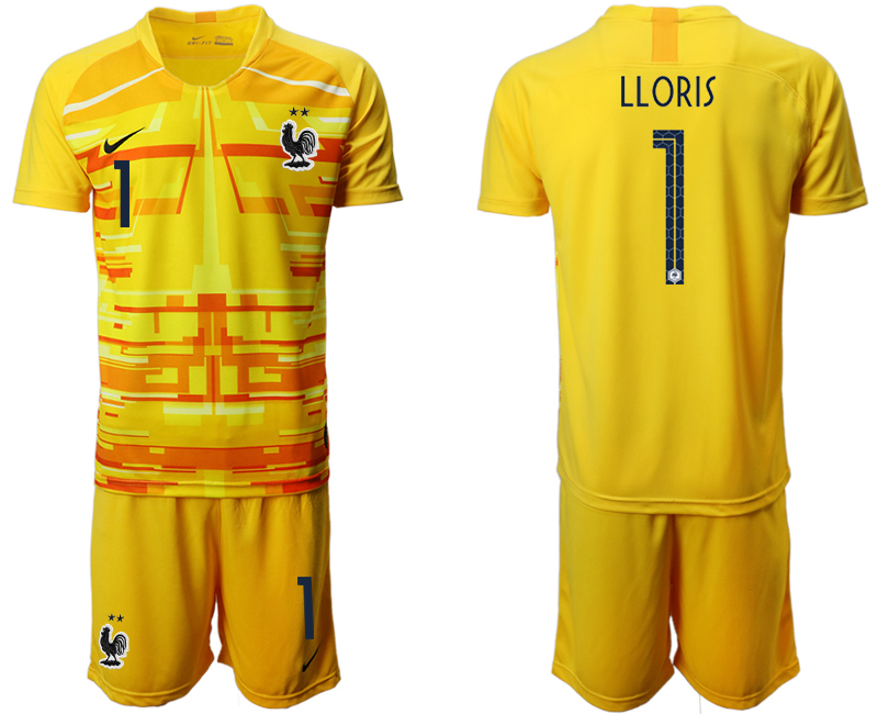 France-1-LLORIS-Yellow-Goalkeeper-UEFA-Euro-2020-Soccer-Jersey