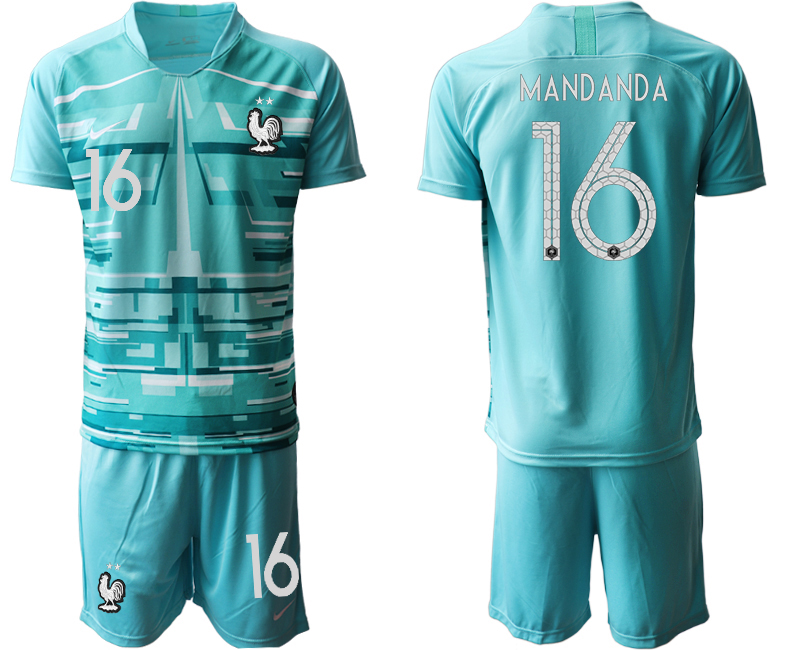 France-16-MANDANDA-Blue-Goalkeeper-UEFA-Euro-2020-Soccer-Jersey