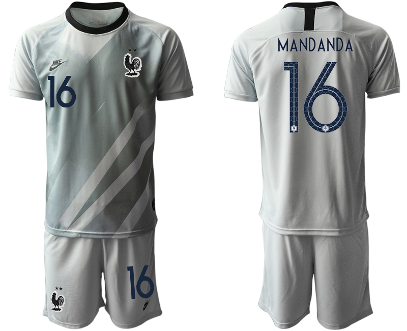 France-16-MANDANDA-Gray-Goalkeeper-UEFA-Euro-2020-Soccer-Jersey