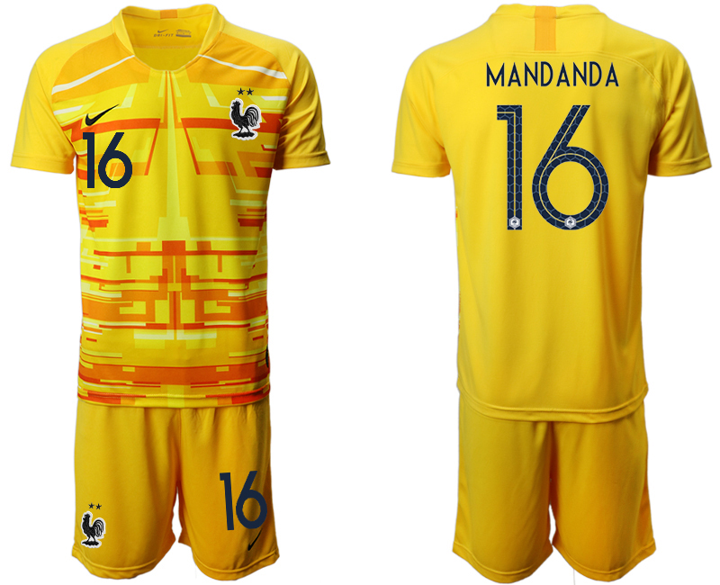 France-16-MANDANDA-Yellow-Goalkeeper-UEFA-Euro-2020-Soccer-Jersey