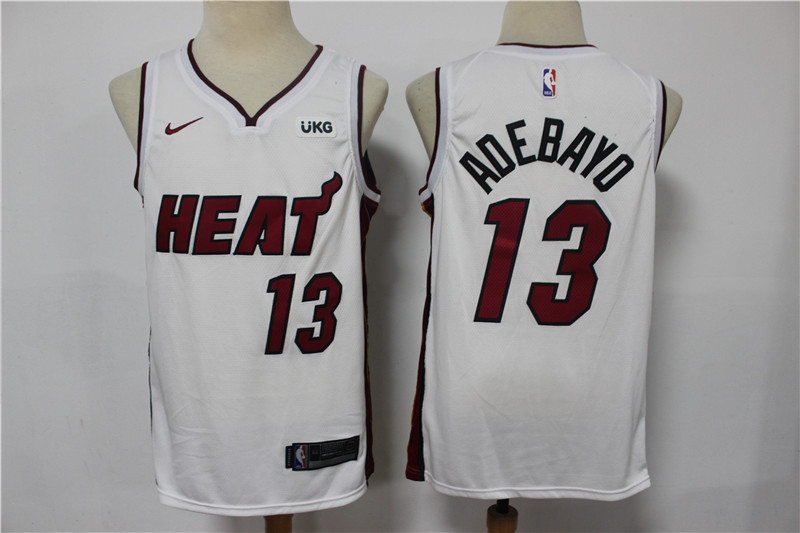 Heat 13 Bam Adebayo White Nike Swingman Jersey