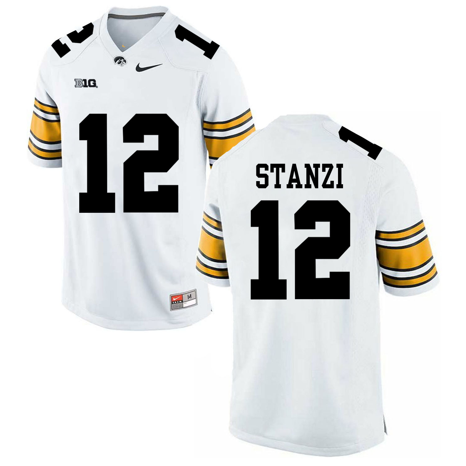 Iowa Hawkeyes 12 Ricky Stanzi White College Football Jersey