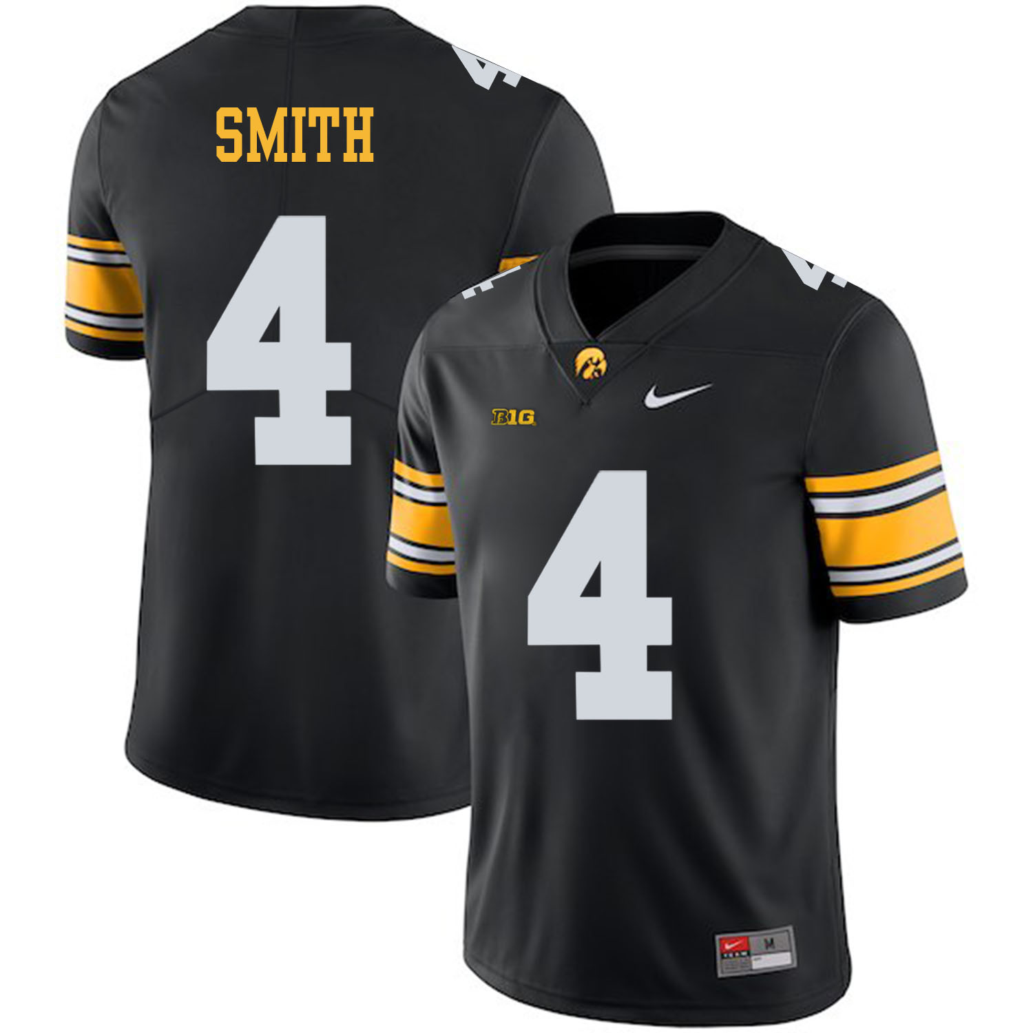 Iowa Hawkeyes 4 Tevaun Smith Black College Football Jersey