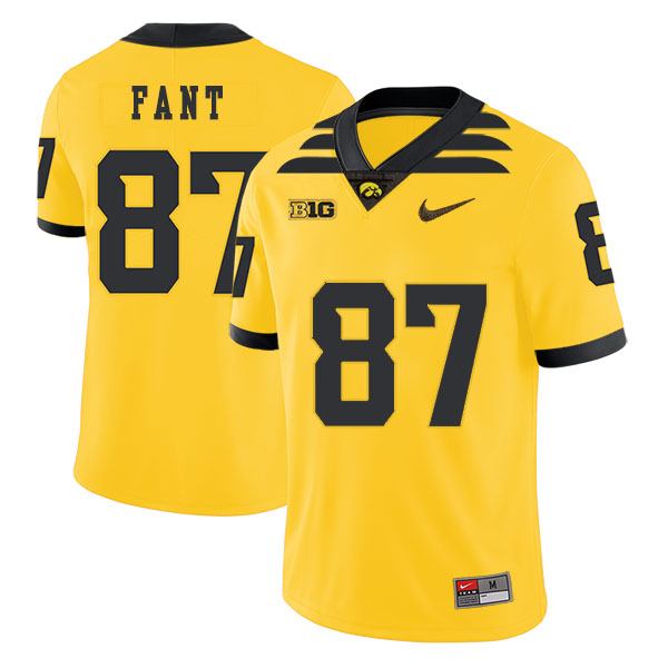 Iowa Hawkeyes 87 Noah Fant Yellow College Football Jersey