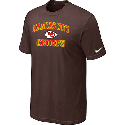 Kansas City Chiefs Heart & Soul Brown T-Shirt