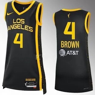 Unisex LA Sparks #4 Lexie Brown Los Angeles Nike Black Rebel Edition Explorer Jersey