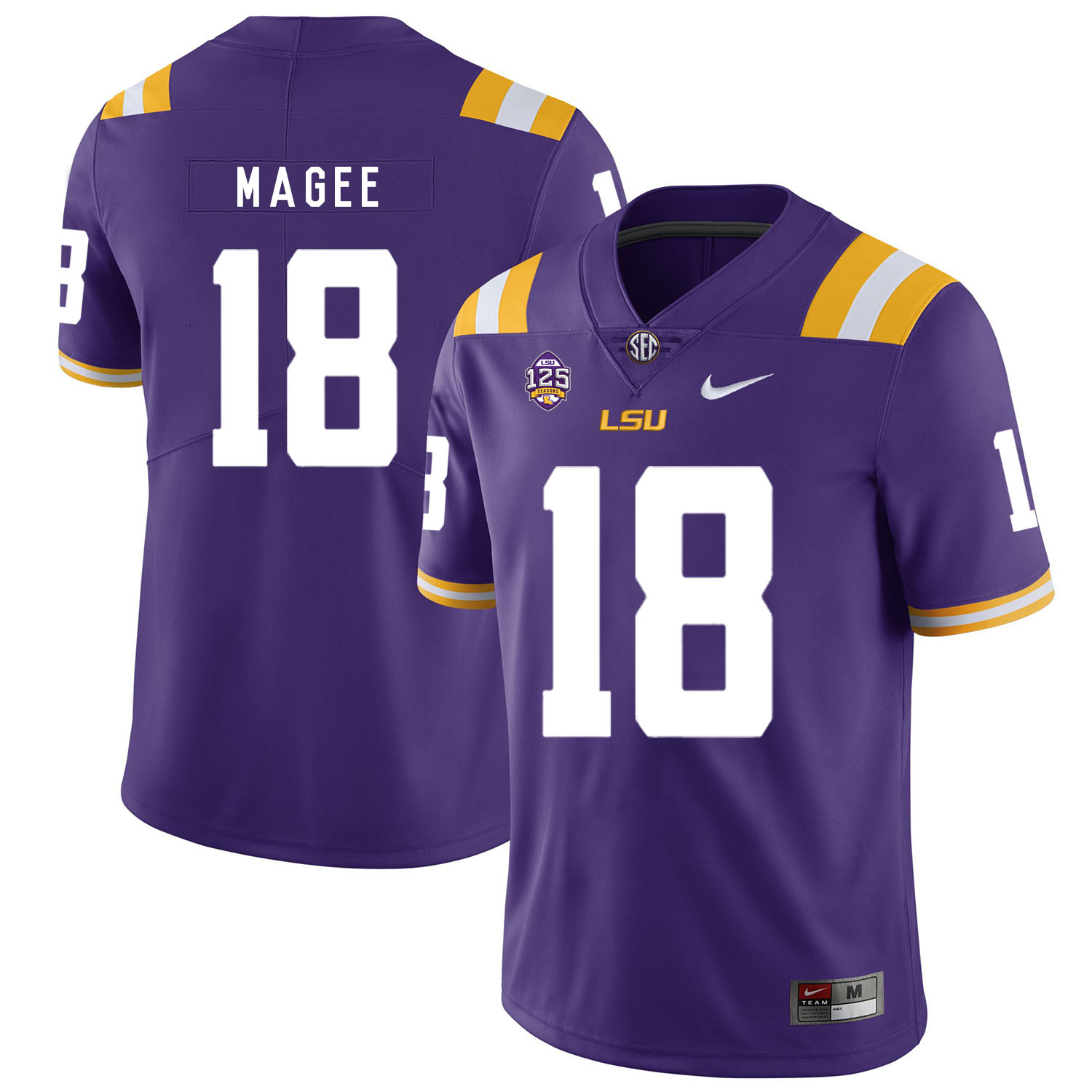 LSU Tigers 18 Terrence Magee Purple Nike College Football Jersey