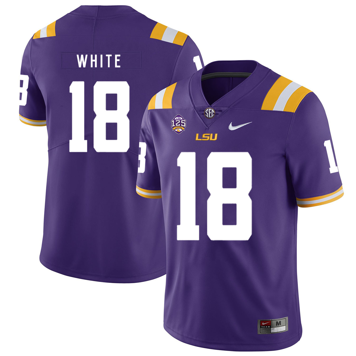 LSU Tigers 18 Tre'Davious White Purple Nike College Football Jersey