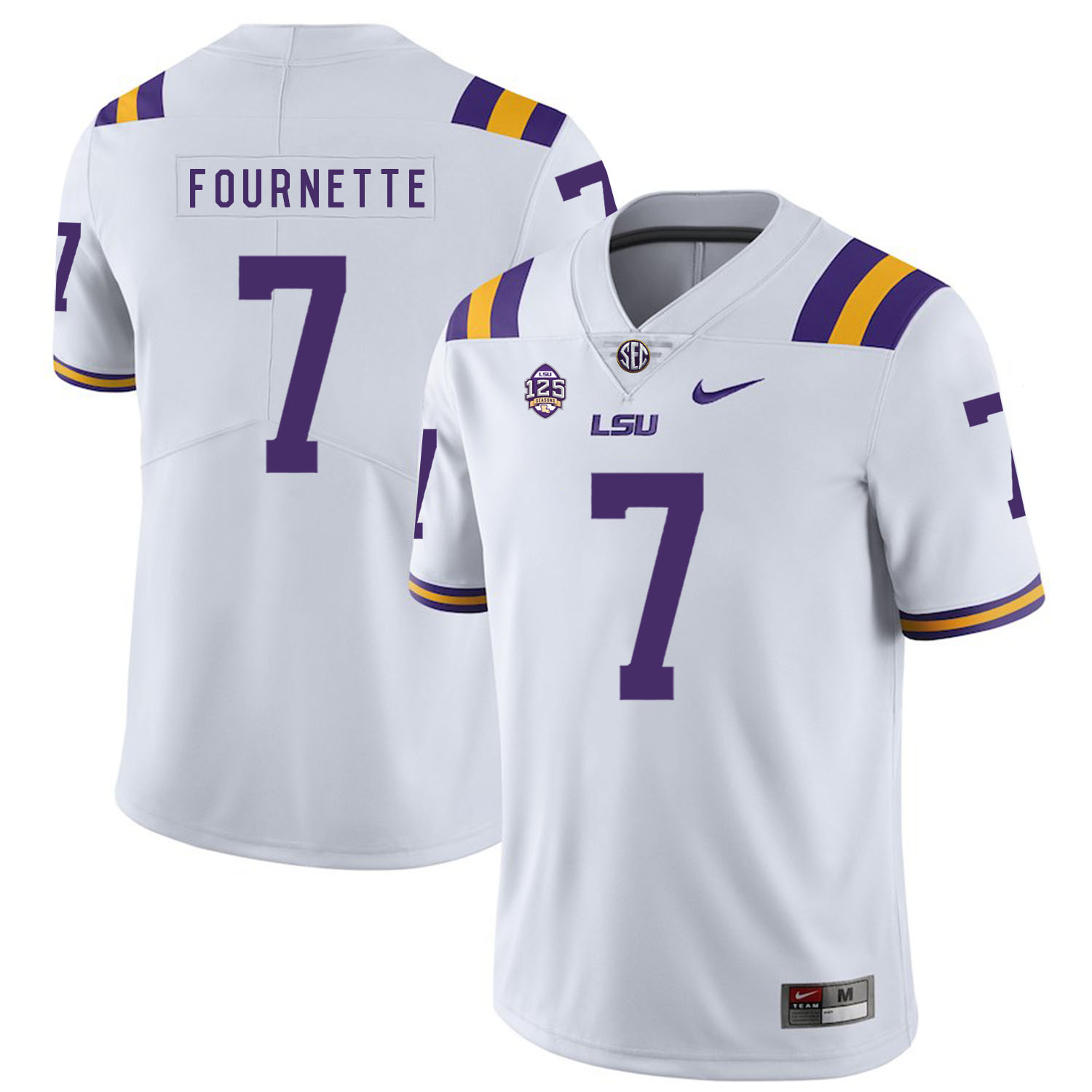 LSU Tigers 7 Leonard Fournette White Nike College Football Jersey