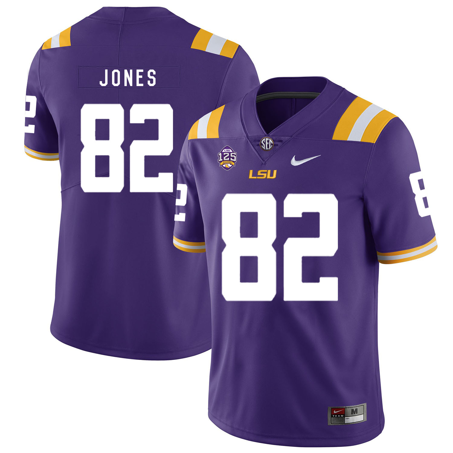 LSU Tigers 82 Kenan Jones Purple Nike College Football Jersey