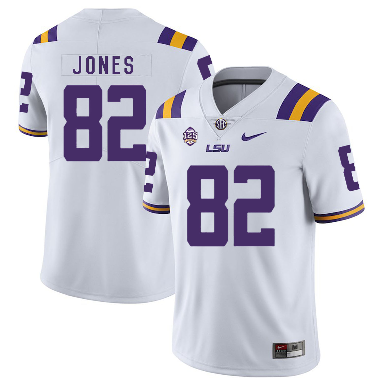 LSU Tigers 82 Kenan Jones White Nike College Football Jersey