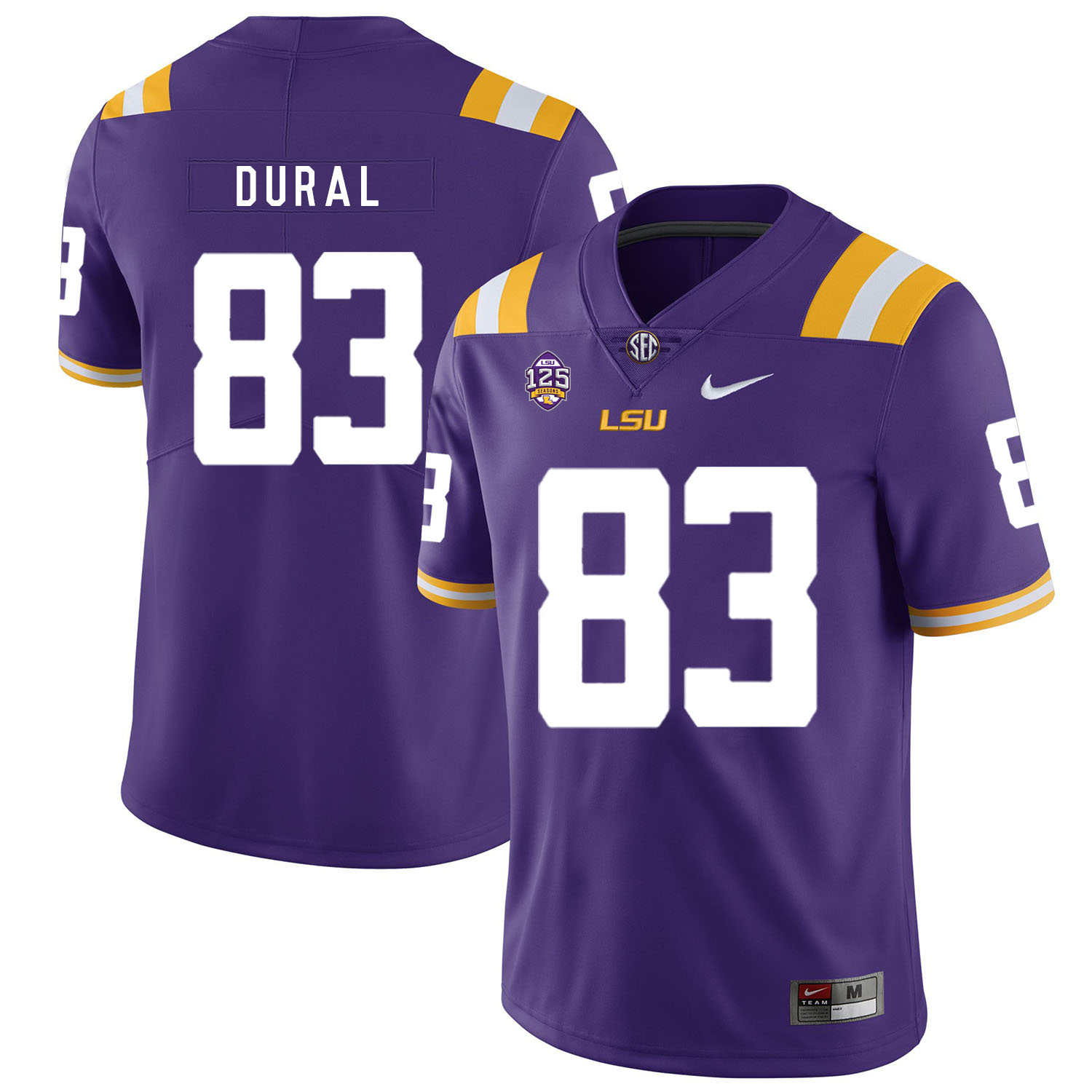 LSU Tigers 83 Travin Dural Purple Nike College Football Jersey