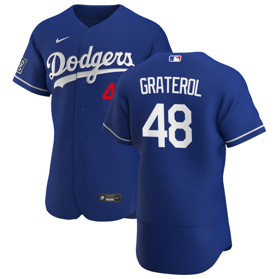 Los Angeles Dodgers #48 Brusdar Graterol Men's Nike Royal Alternate Authentic Player MLB Jersey