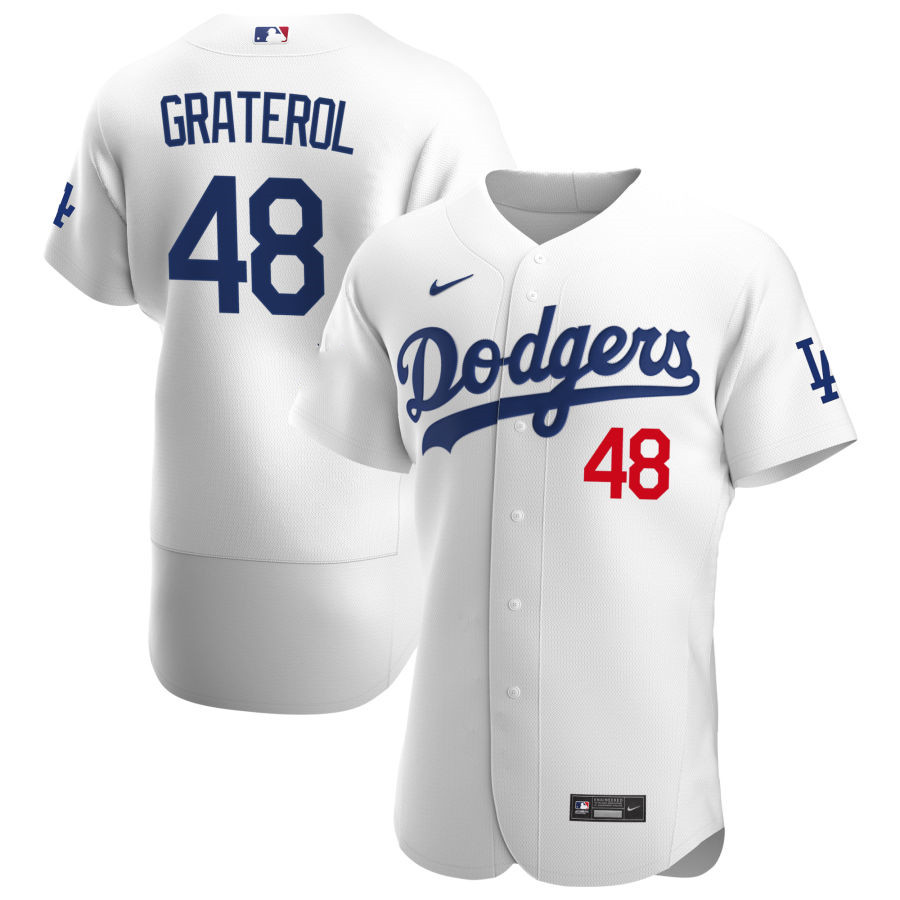 Los Angeles Dodgers #48 Brusdar Graterol Men's Nike White Home Authentic Player MLB Jersey