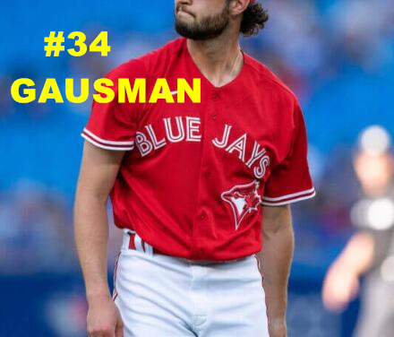 MEN'S TORONTO BLUE JAYS #34 KEVIN GAUSMAN RED NIKE JERSEY