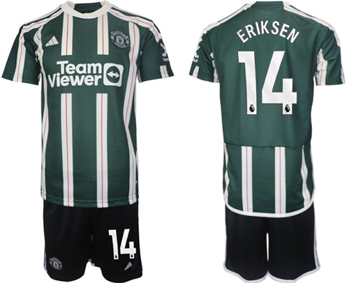 Manchester United away 14# ERIKSEN 2023-24 suit soccer jerseys