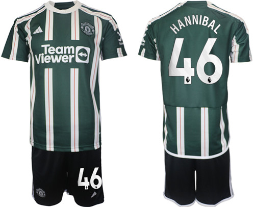 Manchester United away 46# HANNIBAL 2023-24 suit soccer jerseys