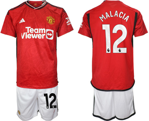 Manchester United home 12# MALACIA 2023-24 suit soccer jerseys